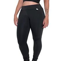 Calça Legging Preta Com Bolsos Laterais Sem Transparencia