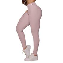 Calca Legging Pulse Jacquard Canelado Rosa Seco Moving