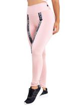 Calça Legging Rose com Elástico Cintura Alta