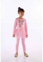 Calça Legging Saia Tule Glitter Quimby Calça Legging Saia Tule Glitter Quimby