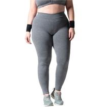 Calça Legging Selene Básica Fitness Plus Size Feminina - Cinza