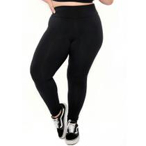 Calça Legging Selene Básica Fitness Plus Size Feminina - Preto