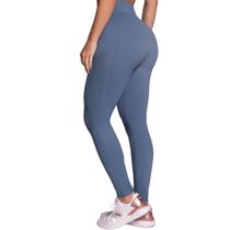 Calça Legging Selene com Microfuros Sem Costura em Poliamida para Academia Feminina Cintura Alta