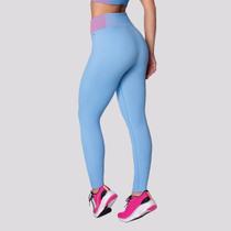 Calça Legging Selene Sem Costura Feminina Azul Claro