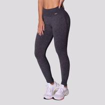 Calça Legging Selene Sem Costura Feminina Preto Mescla