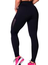 Calça Legging Selene Sport 20961.001 Feminina Fitness Furinhos Microfibra T. P/GG