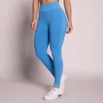 Calça Legging Sem Costura Canelada Pliamida Academia Sport Selene