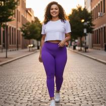 Calça Legging Sem Costura Selene Feminina Cós Alto