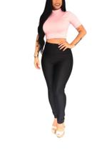 Calça Legging Skiny Feminino Em Cirrê Super Em Alta - cirre