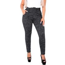 Calça Legging Social Malha Linho Premium Modelo Alfaiataria