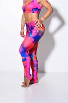 Calça legging sublimada de pezinho hipster