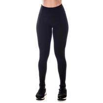 Calça Legging Suplex Básica Adora! Modas Liso Preto Cintura Alta