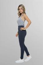 Calça Legging Suplex Cós Alto Marinho - Alta Compressão e Conforto