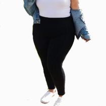 Calça Legging Suplex Flanelado Peluciada Plus Size G1 G2 G3 Feminina