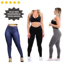 Calça Legging Suplex Grossa Fitness Levanta Bumbum Cintura Alta Academia Zero Transparencia