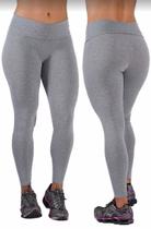 Calça Legging Suplex Lisa Básica Cinza