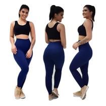 Calça Legging Suplex Poliamida Alta Compressão - AZUL MARINHO Calça Legging Suplex Poliamida Alta Compressão - AZUL MARINHO