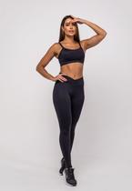 Calça Legging Suplex Poliamida Cós Assimétrico Preto Salvatore Calça Legging Suplex Poliamida Cós Assimétrico Preto Salvatore
