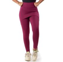 Calça Legging Suplex Saia Tapa Bumbum Cintura Alta Fitness