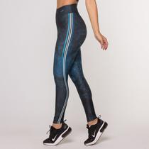 Calça Legging Universe Estampada Azul Suplex Academia Femini