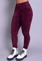 Calça Legging Veludo Cotelê Wls Modas Cós Alto Roupa Casual Para Inverno