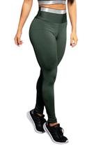 Calça Legging Verde com Elástico Cintura Alta