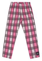 Calça Legging Xadrez Infantil Meninas Quimby