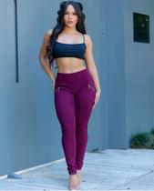Calça Leggings Montaria Cintura Auta Bolso E zíper Gorgurao gorgurinho