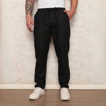 Calça Linho Masculina Leve Com Cordão E Bolsos Verão Férias Calça Linho Masculina Leve Com Cordão E Bolsos Verão Férias