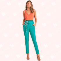Calça Linho Pala Sobreposta - Moda Casual Chic