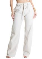 Calça Linho Sawary Wide Leg - 280460 - OFF WHITE 42 Calça Linho Sawary Wide Leg - 280460 - OFF WHITE 42