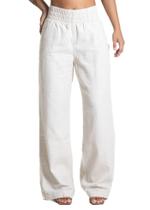 Calça Linho Sawary Wide Leg - 281507 - Bege 40 Calça Linho Sawary Wide Leg - 281507 - Bege 40