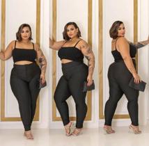 Calça Lipo Modeladora Plus Size Afina cintura Conforto Garantido Moda Extra Grande G2 G2 G3