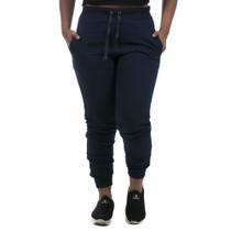Calça Lisa de Moletom Feminina cor Marinho