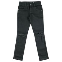 Calça Look Jeans Skinny Preta - PRETO - 6