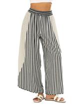 Calça lounge Athlisan, casual de verão, listrada, solta, feminina Calça lounge Athlisan, casual de verão, listrada, solta, feminina