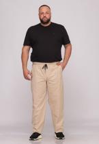 Calça Macaw 7734 Bege Plus Size Sarja F075