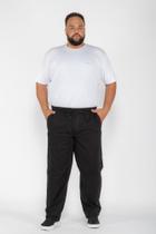 Calça Macaw 7734 Preto Plus Size Sarja F075