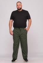 Calça Macaw 7734 Verde Plus Size Sarja F075 Calça Macaw 7734 Verde Plus Size Sarja F075