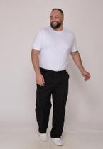 Calça Macaw 7911 Preto Plus Size Sarja F075