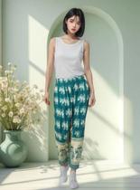 Calça Maia Pantalona, Em Algodão, Cintura Com Elástico