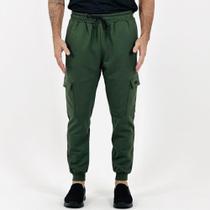 Calça Malwee Jogging Cargo de Moletom Masculina