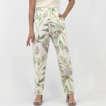 Calça Malwee Reta em Tecido Feminina