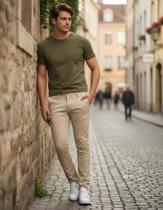 Calça Masc. Sarja Chino Slim Yacht Master Areia Calça Masc. Sarja Chino Slim Yacht Master Areia