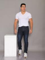 Calça masculina amaciado pistolada escuro Calça masculina amaciado pistolada escuro