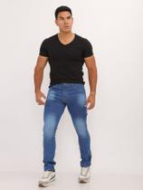 Calça masculina azul clara pistolado amassadino Calça masculina azul clara pistolado amassadino