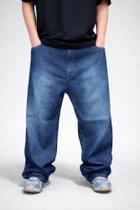 Calca Masculina BALÃO AZUL ESCURO Dazzling Jeans Extra Grande Bolso Original Homem