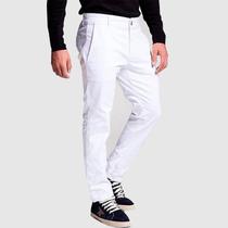 Calça Masculina Branca com Bolso Faca - Le Blanc