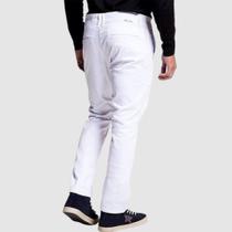 Calça masculina branca esporte fino -sarja com lycra- PLUS SIZE