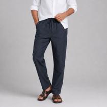 Calça Masculina Brim com Toque de Linho Casual Elegante Social Confortável Poliéster e Algodão Old M Calça Masculina Brim com Toque de Linho Casual Elegante Social Confortável Poliéster e Algodão Old M